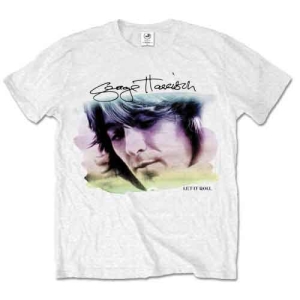 George Harrison - Water Colour Portrait Uni Wht  in the group MERCHANDISE / T-shirt / Nyheter / Pop-Rock at Bengans Skivbutik AB (5547200r)