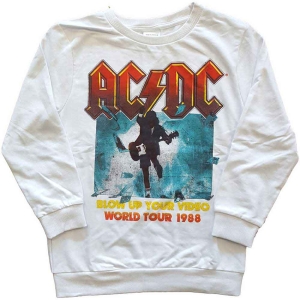 Ac/Dc - Blow Up Your Video Boys Wht Sweatshirt in the group MERCHANDISE / Merch / Hårdrock at Bengans Skivbutik AB (5548595r)