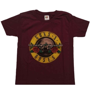 Guns N Roses - Classic Logo Boys T-Shirt  Maroon in the group MERCHANDISE / Merch / Nyheter / Hårdrock at Bengans Skivbutik AB (5548709r)