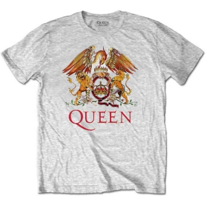 Queen - Classic Crest Boys T-Shirt Heather in the group MERCHANDISE / Merch / Nyheter / Pop-Rock at Bengans Skivbutik AB (5548803r)