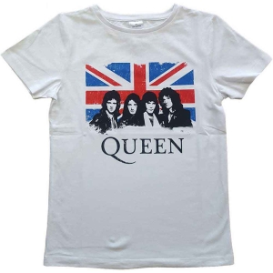 Queen - Vtge Union Jack Boyst-Shirt  Wht in the group MERCHANDISE / Merch / Nyheter / Pop-Rock at Bengans Skivbutik AB (5548808r)