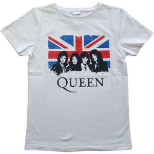 Queen - Vtge Union Jack Boyst-Shirt  Wht in the group MERCHANDISE / Merch / Pop-Rock at Bengans Skivbutik AB (5548808r)