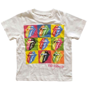 Rolling Stones - Two-Tone Tongues Toddler T-Shirt Wht in the group MERCHANDISE / Merch / Nyheter / Pop-Rock at Bengans Skivbutik AB (5548829r)