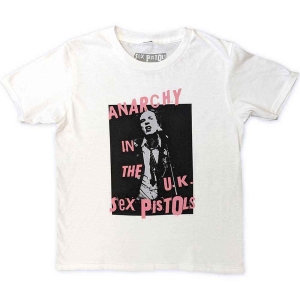 Sex Pistols - Anarchy In The Uk Boys T-Shirt Wht in the group MERCHANDISE / Merch / Nyheter / Punk at Bengans Skivbutik AB (5548853r)