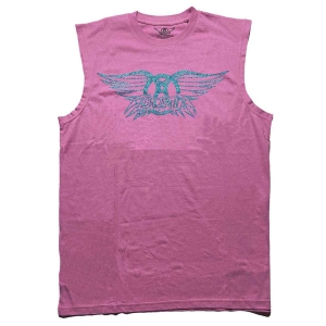 Aerosmith - Glitter Logo Uni Pink Tank in the group MERCHANDISE / Hoodies / Hårdrock at Bengans Skivbutik AB (5551288r)