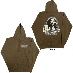 Bob Marley - One Love Wailers Mic Green Hoodie  in the group OTHER / Övrigt /  at Bengans Skivbutik AB (5552093r)