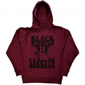 Black Sabbath - Band And Logo Uni Maroon Hoodie  in the group OTHER / Övrigt /  at Bengans Skivbutik AB (5552136r)