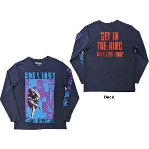 Guns N Roses - Get In The.. Tour 91-92 Navy Long Sleeve in the group OTHER / Övrigt /  at Bengans Skivbutik AB (5552283r)