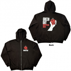 Green Day - American Idiot Uni Bl Zip Hoodie  in the group OTHER / Övrigt /  at Bengans Skivbutik AB (5552565r)