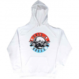 Guns N Roses - Motorcross Logo Uni Wht Hoodie  in the group OTHER / Övrigt /  at Bengans Skivbutik AB (5552577r)