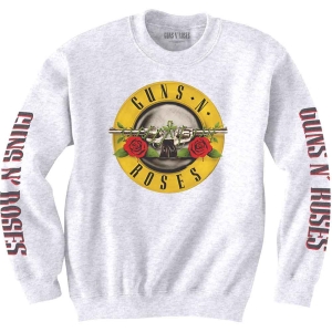 Guns N Roses - Classic & Text Logos Uni Wht Sweatshirt  in the group MERCHANDISE / Sweatshirt / Heavy Metal at Bengans Skivbutik AB (5552579r)