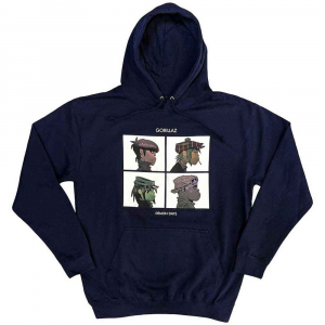 Gorillaz - Demon Days Uni Navy Hoodie  in the group OTHER / Övrigt /  at Bengans Skivbutik AB (5552587r)