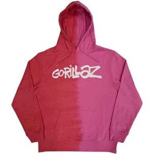 Gorillaz - Two-Tone Brush Logo Red Dip-Dye Hoodie  in the group OTHER / Övrigt /  at Bengans Skivbutik AB (5552590r)