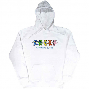 Grateful Dead - Dancing Bears Uni Wht Hoodie  in the group OTHER / Övrigt /  at Bengans Skivbutik AB (5552594r)