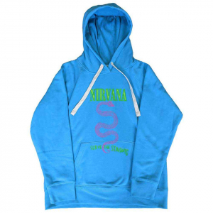 Nirvana - Serve The Servants Neon Blue Hoodie  in the group OTHER / Övrigt /  at Bengans Skivbutik AB (5553899r)