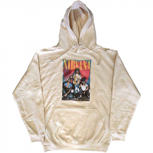 Nirvana - Trapper Hat Mono Logo Sand Hoodie  in the group OTHER / Övrigt /  at Bengans Skivbutik AB (5553902r)