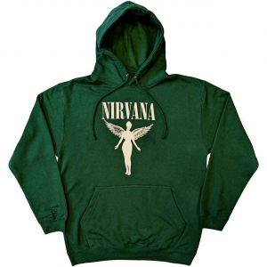 Nirvana - Angelic Mono Uni Green Hoodie  in the group MERCHANDISE / Hoodies / Pop-Rock at Bengans Skivbutik AB (5553903r)
