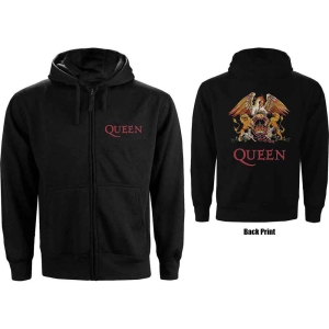 Queen - Classic Crest Lady Bl Zip Hoodie in the group OTHER / Övrigt /  at Bengans Skivbutik AB (5553971r)