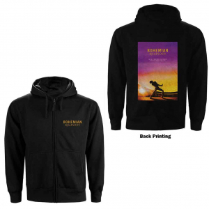 Queen - Movie Poster Uni Bl Zip Hoodie in the group OTHER / Övrigt /  at Bengans Skivbutik AB (5553976r)