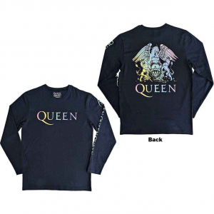 Queen - Rainbow Crest Denim Longsleeve  in the group OTHER / Övrigt /  at Bengans Skivbutik AB (5554113r)