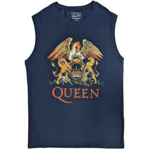 Queen - Classic Crest Navy Tank Top  in the group OTHER / Övrigt /  at Bengans Skivbutik AB (5554114r)