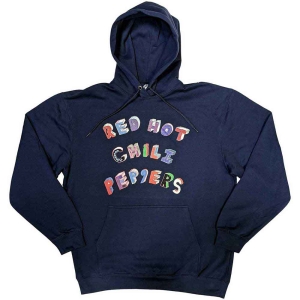Red Hot Chili Peppers - Colourful Letters Navy Hoodie  in the group MERCHANDISE / Hoodies / Pop-Rock at Bengans Skivbutik AB (5554669r)