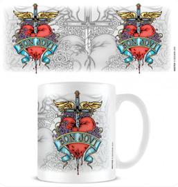 Bon Jovi  - Dagger Heart Everyday Mug in the group MERCHANDISE / Mug / Pop-Rock at Bengans Skivbutik AB (5556235)