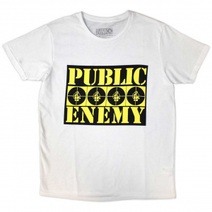 Public Enemy - Four Logos Uni Wht T-Shirt in the group OTHER / Övrigt /  at Bengans Skivbutik AB (5556663r)