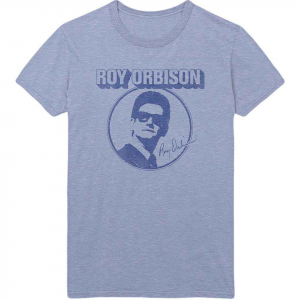 Roy Orbison - Photo Circle Uni Blue T-Shirt in the group OTHER / Övrigt / at Bengans Skivbutik AB (5556715r)