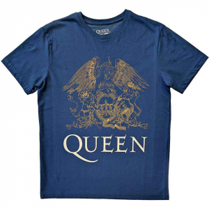 Queen - Crest Uni Denim T-Shirt in the group OTHER / Övrigt /  at Bengans Skivbutik AB (5556776r)