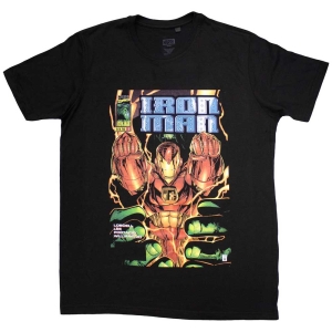 Marvel - Iron Man Fist Comic Cover Uni Bl T-Shirt in the group MERCHANDISE / T-shirt / Soundtrack at Bengans Skivbutik AB (5562552r)