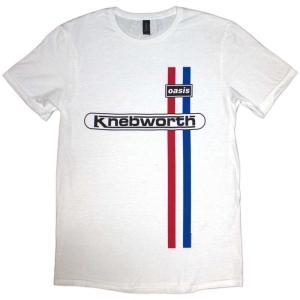 Oasis - Knebworth Vertical Stripe Wht T-Shirt in the group MERCHANDISE / T-shirt / Pop-Rock at Bengans Skivbutik AB (5562795r)