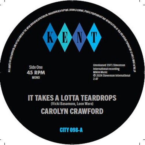 Carolyn Crawford / Hodges James S - It Takes A Lotta Teardrops / I'm In Love in the group VINYL / Pop-Rock at Bengans Skivbutik AB (5563090)