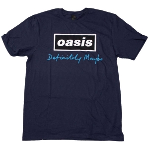 Oasis - Definitely Maybe Text Logo Navy T-Shirt  (M) in the group MERCHANDISE / T-shirt / Pop-Rock at Bengans Skivbutik AB (5564172)