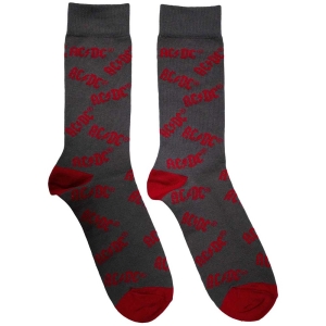 Ac/Dc - Logo Pattern Uni Char Socks (Eu 39-45) in the group MERCHANDISE /  /  at Bengans Skivbutik AB (5564490)