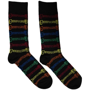 Grateful Dead - Coloured Logos Patt Bl Socks (Eu 39-45) in the group MERCHANDISE /  /  at Bengans Skivbutik AB (5564499)