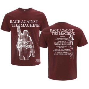 Rage Against The Machine - Bola Album Cover Maroon T-Shirt in the group MERCHANDISE / T-shirt / Heavy Metal at Bengans Skivbutik AB (5566719r)