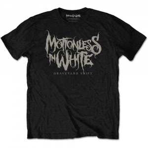 Motionless In White - Graveyard Shift Logo Uni Bl T-Shirt in the group MERCHANDISE / T-shirt / Heavy Metal at Bengans Skivbutik AB (5567536r)