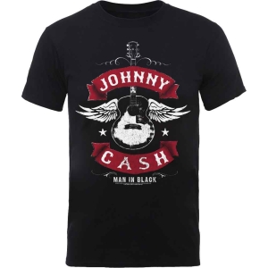 Johnny Cash - Winged Guitar Uni Bl T-Shirt in the group MERCHANDISE / T-shirt / Country at Bengans Skivbutik AB (5574720)
