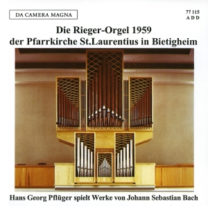 Pflüger Hans Georg - The Rieger Organ Of St Laurentius I in the group CD / Klassiskt at Bengans Skivbutik AB (5574873)