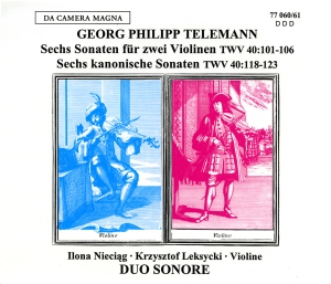 Telemann - Sonatas For 2 Violins in the group CD / Klassiskt at Bengans Skivbutik AB (5574919)