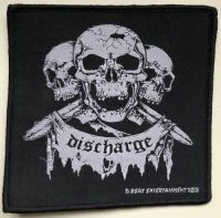 Discharge - Patch 3 Skulls (10,5 X 10,5 Cm) in the group MERCHANDISE / Patch / Pop-Rock at Bengans Skivbutik AB (5577332)