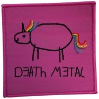 Death Metal - Patch Unicorn Pink (7,9 X 7,9 Cm) in the group MERCHANDISE / Patch / Heavy Metal at Bengans Skivbutik AB (5577402)