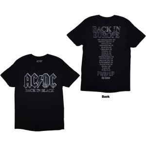 Ac/Dc - Back In Black Eu Tour 24 Uni Bl T-Shirt in the group MERCHANDISE / T-shirt / Heavy Metal at Bengans Skivbutik AB (5581207r)