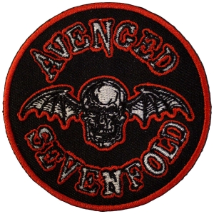 Avenged Sevenfold - Deathbat Orange Border Woven Patch in the group MERCHANDISE / Patch / Heavy Metal at Bengans Skivbutik AB (5581808)