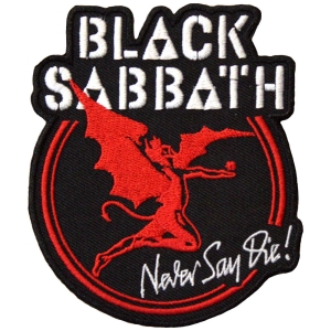 Black Sabbath - Archangel Never Say Die Woven Patch in the group MERCHANDISE / Patch / Heavy Metal at Bengans Skivbutik AB (5581810)