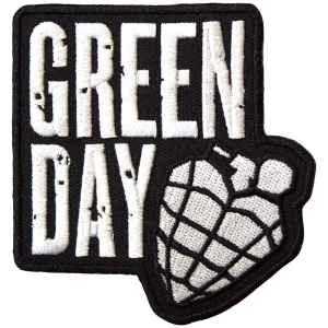 Green Day - Stacked Logo & Grenade Woven Patch in the group MERCHANDISE / Patch / Punk at Bengans Skivbutik AB (5581827)