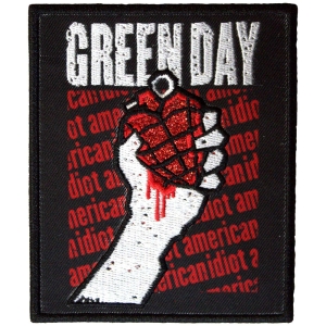 Green Day - American Idiot Text Repeat Woven Patch in the group MERCHANDISE / Patch / Punk at Bengans Skivbutik AB (5581829)