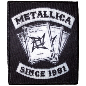 Metallica - 30Th Anniversary Playing Card Printed Patch in the group MERCHANDISE / Patch / Heavy Metal at Bengans Skivbutik AB (5581863)