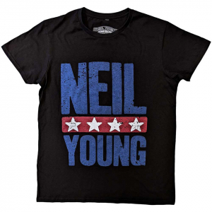 Neil Young - Stars Logo Uni Bl T-Shirt in the group OTHER / Övrigt /  at Bengans Skivbutik AB (5581965r)